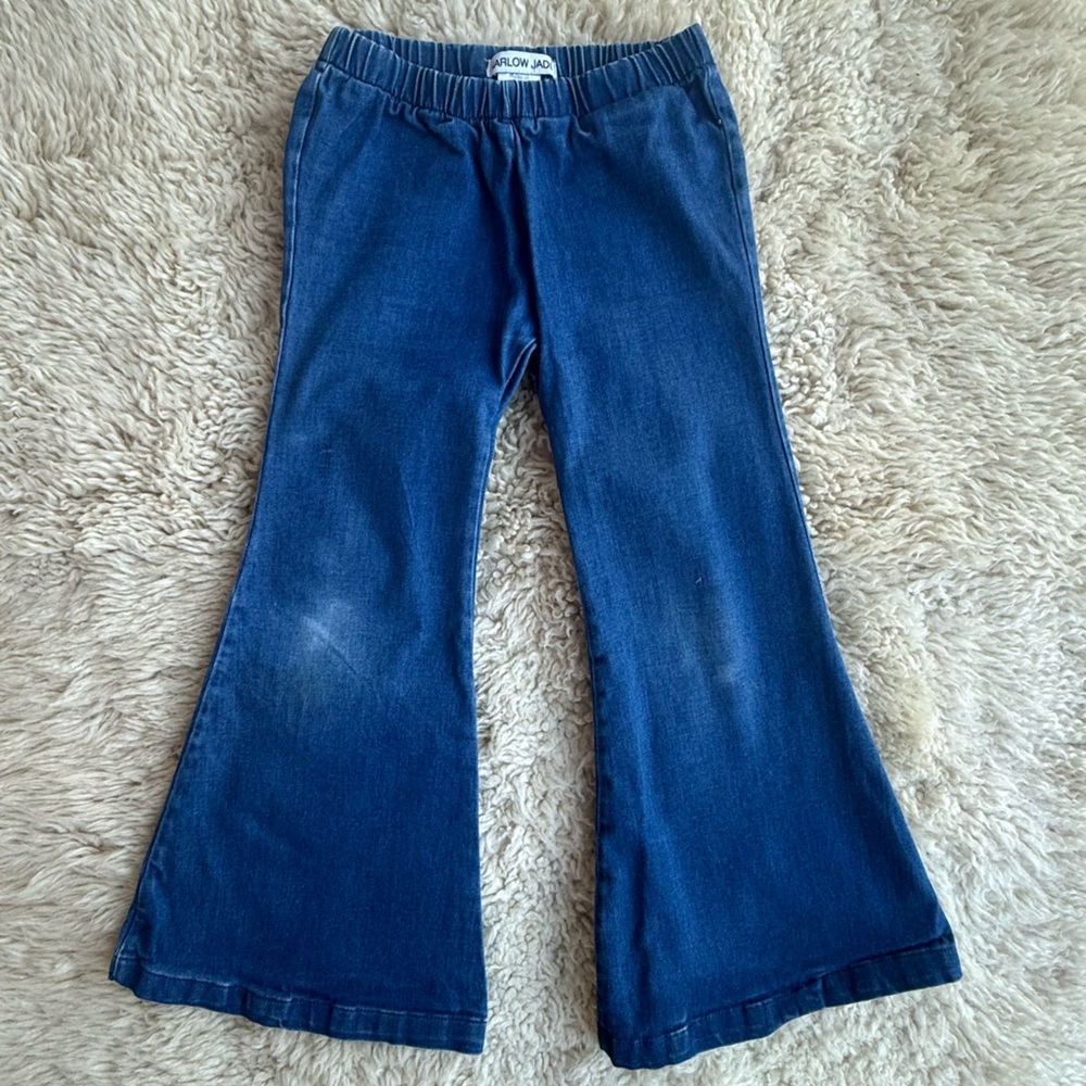 Kids Bell Bottom Blue Jeans